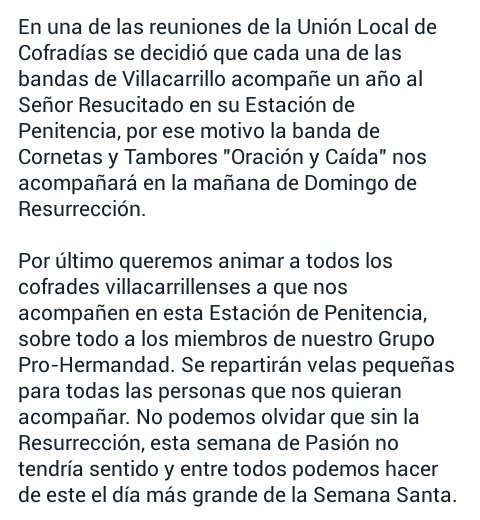 CautivoyEsp's tweet photo. A partir de este año organizaremos la Estación de Penitencia de Nuestro Señor Resucitado https://t.co/QT1PfAQ4x0