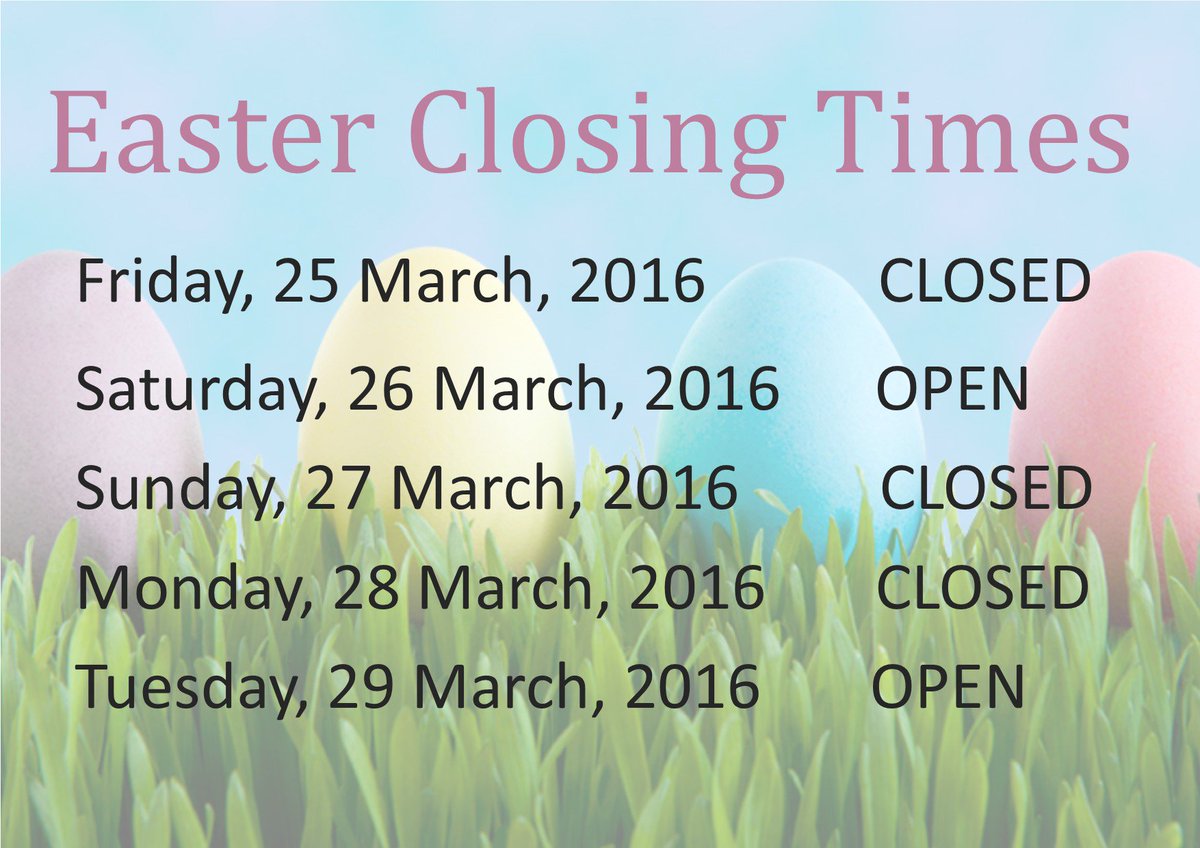 StorehouseWat's tweet image. Here's when we're open over Easter!