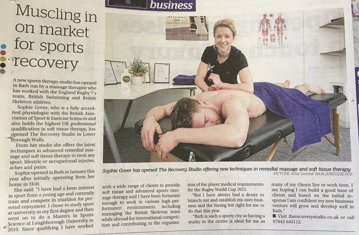 geometrypr's tweet photo. The latest addition to the building featured in today's @BathChron #massage #welcomesophie #recoverystudio https://t.co/2bPv9G1Ihn