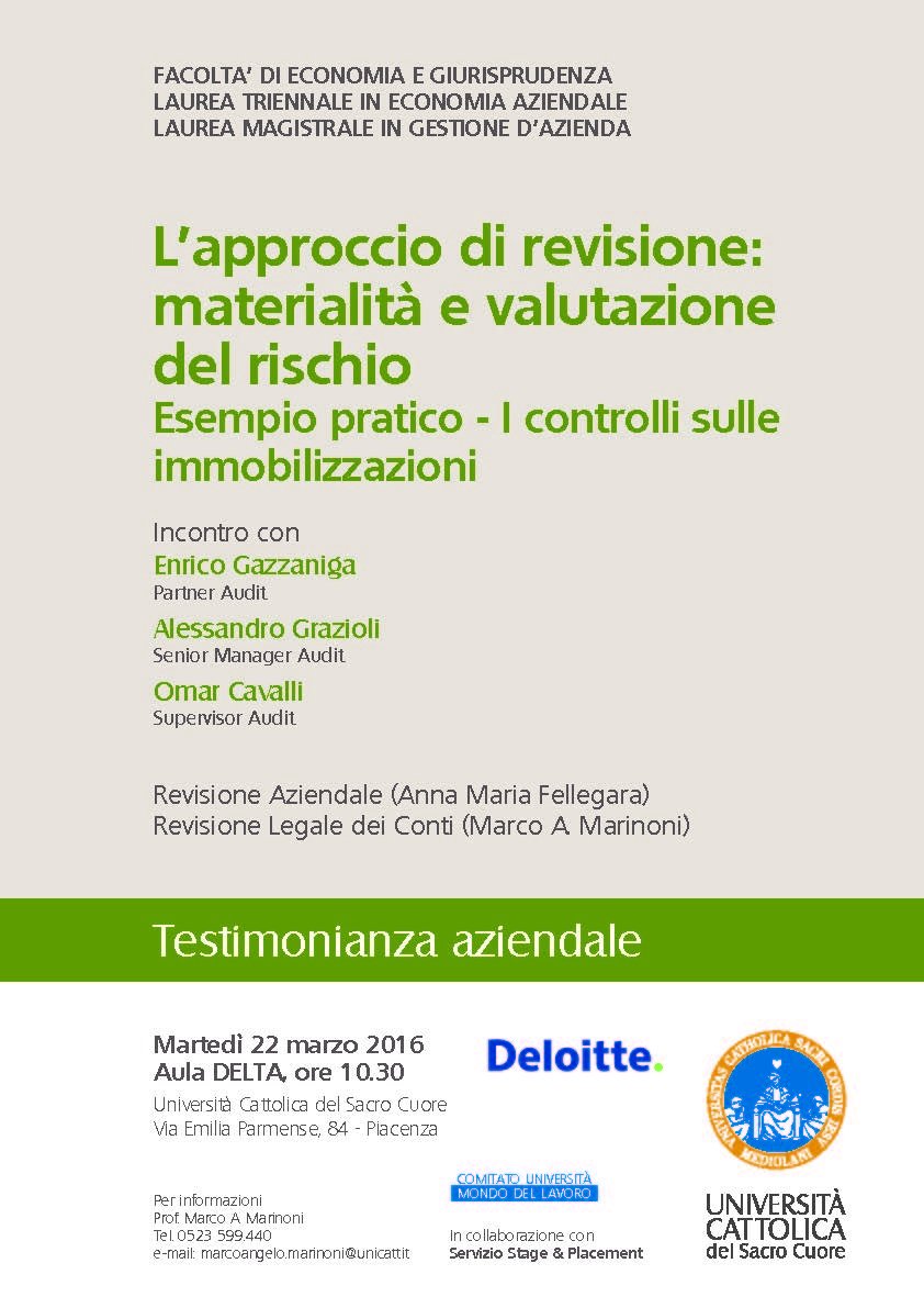 barbara_maria_m's tweet photo. @Deloitte interviene nelle lezioni di Revisione in #unicattpc @Unicatt https://t.co/SGn5Hloalr