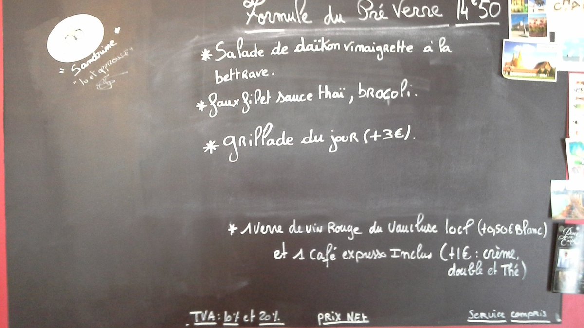LePrVerre's tweet photo. Formule midi du Pré Verre à 14,50 € N'hésitez pas à reserver votre table au 0143545947 ou sur internet. Bon appetit! https://t.co/x5Hu5wJ0sh