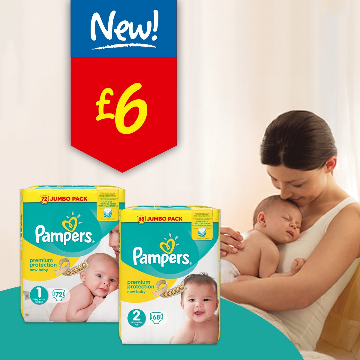 pampers size 1 jumbo pack asda
