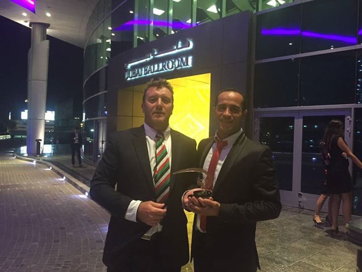 uaerugby's tweet photo. Congratulations! #UAERF Player Pathway Program in partnership with @HSBC_Sport &amp; @LandRoverMENA won the #SPIA16 https://t.co/wkog9Jn1bo