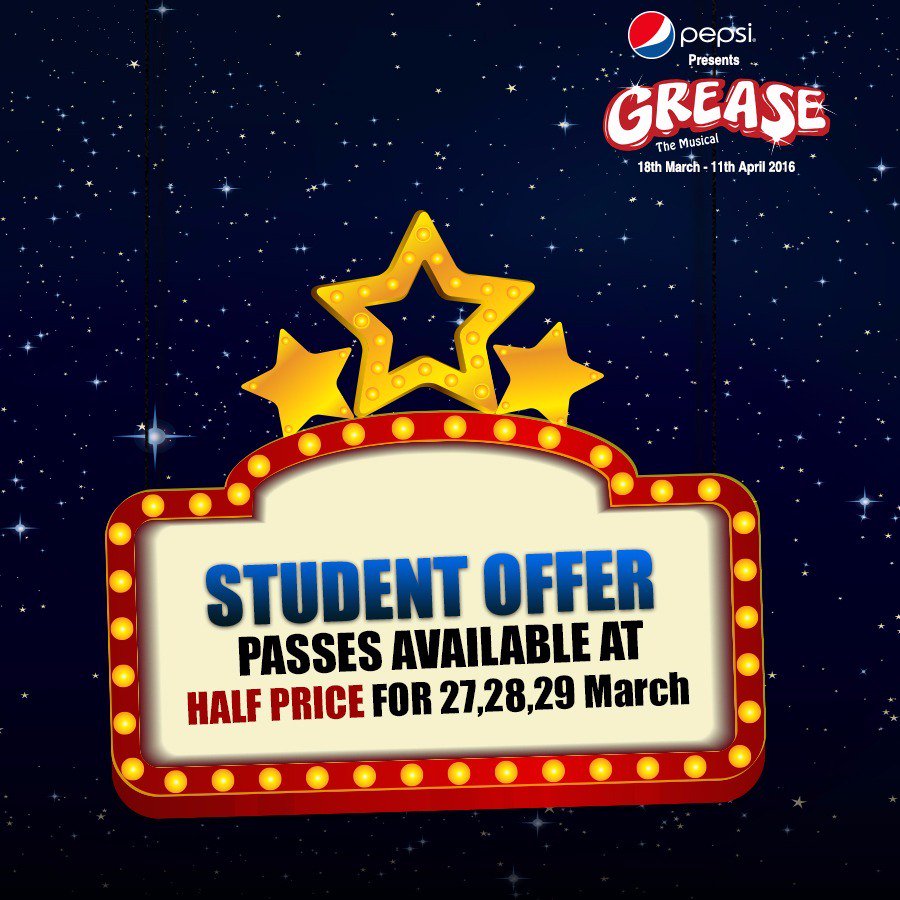 HumairaShoaib's tweet photo. Grab your passes from Agha's Supermarket Clifton, McDonald's or MAD School
#Grease2016 #Karachi #GreasePK https://t.co/XyyPoxozd0