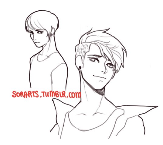 Sora On Twitter Male Marinette With Normal Hair Side Shaved