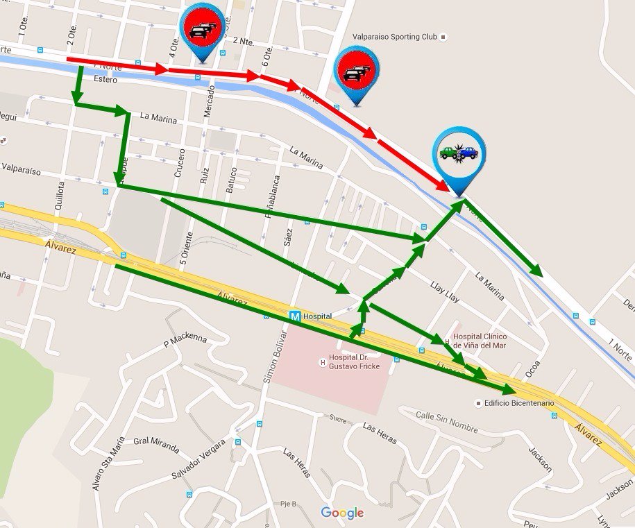 tteinformavalpo's tweet photo. ¡ALTERNATIVAS! #ViñadelMar: Congestión 1 Norte desde Quillota hasta puente Cancha dirección #Quilpué por accidente https://t.co/7t9TYvN6qv