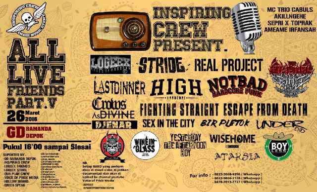 SABTU INI COME AT RAMANDA DEPOK !!!
WITH <a href="/RealProject_XXX/">REAL PROJECT</a> <a href="/StrideHardcore/">STRIDE</a> <a href="/LASTDINNERJKT/">LAST DINNER</a>