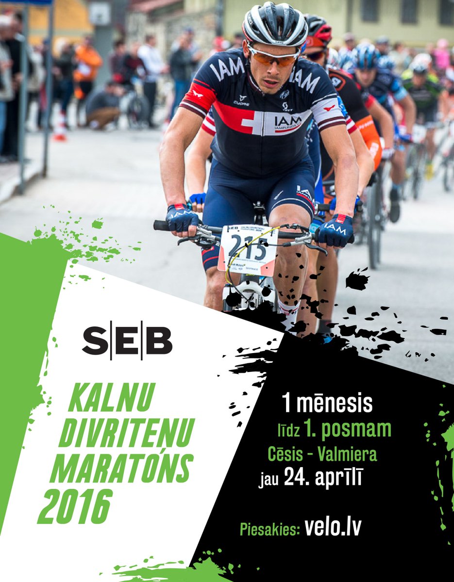 Velolv's tweet image. Vēl tikai mēnesis un tiksimies SEB MTB Maratona sezonas atklāšanā, pirmajā posmā Cēsis-Valmiera! Vairāk - velo.lv