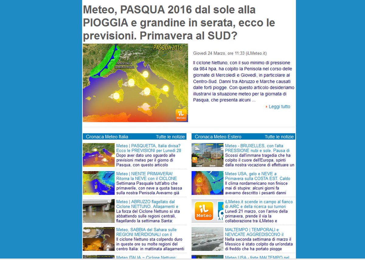 EkaPartners's tweet photo. Ecco le info metereologiche Pasquali. Ci azzeccheranno? Spero la gente decida di muoversi per le #vacanzepasquali https://t.co/M9DKLIdavD