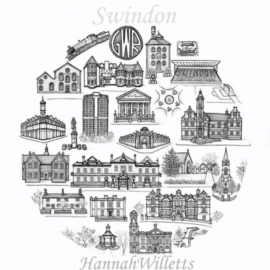 Swindon Limited Edition prints only 50 available #Swindon #GWR #Brunell #magicroundabout #print #LtdEdition
