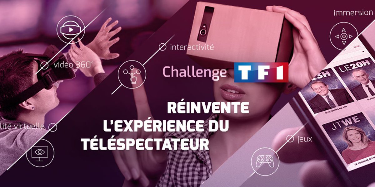 studyka's tweet photo. Le #challengeTF1 est ouvert !
Imagine l’expérience immersive des téléspectateurs de TF1 @TF1 https://t.co/kZWs4cioBS https://t.co/1cJ2IgTZ0A