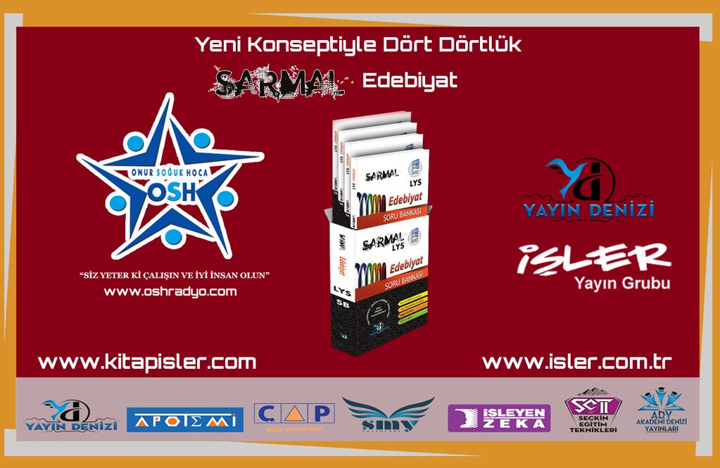 OnurSogukHoca's tweet photo. OSH RADYO HEDİYE
Bu twiti rtleyenlerden 5 öğrencimize İŞLER KİTABEVİ'nden Yayın Denizi Sarmal Edeblyat SB https://t.co/o7dYULBsZ8