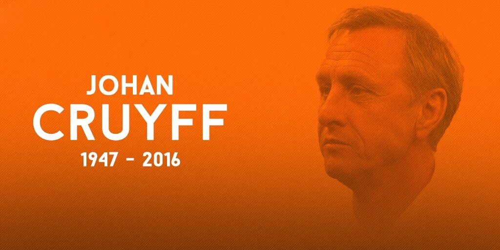 Madrid_Indo's tweet photo. Today we lost an icon of Total Football; Johan Cruyff. Thank you for everything you gave in football. #RIP https://t.co/fc8V0G97l4