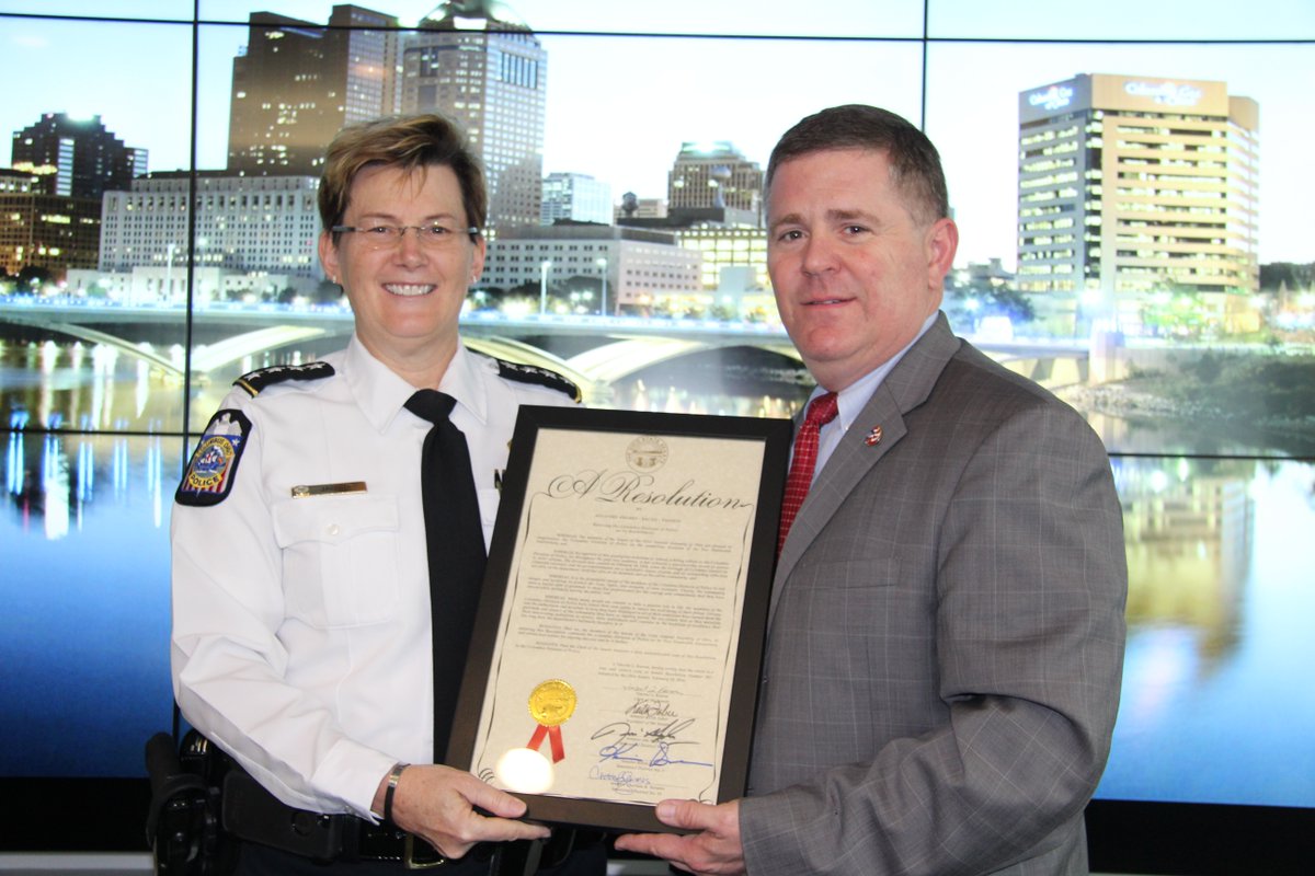 OhioSenateGOP's tweet photo. Sen. @JimHughesOH honors @ColumbusPolice for 200 years of service & public safety. #CPD200 @DispatchAlerts @10TV https://t.co/WsBw6s1VKI