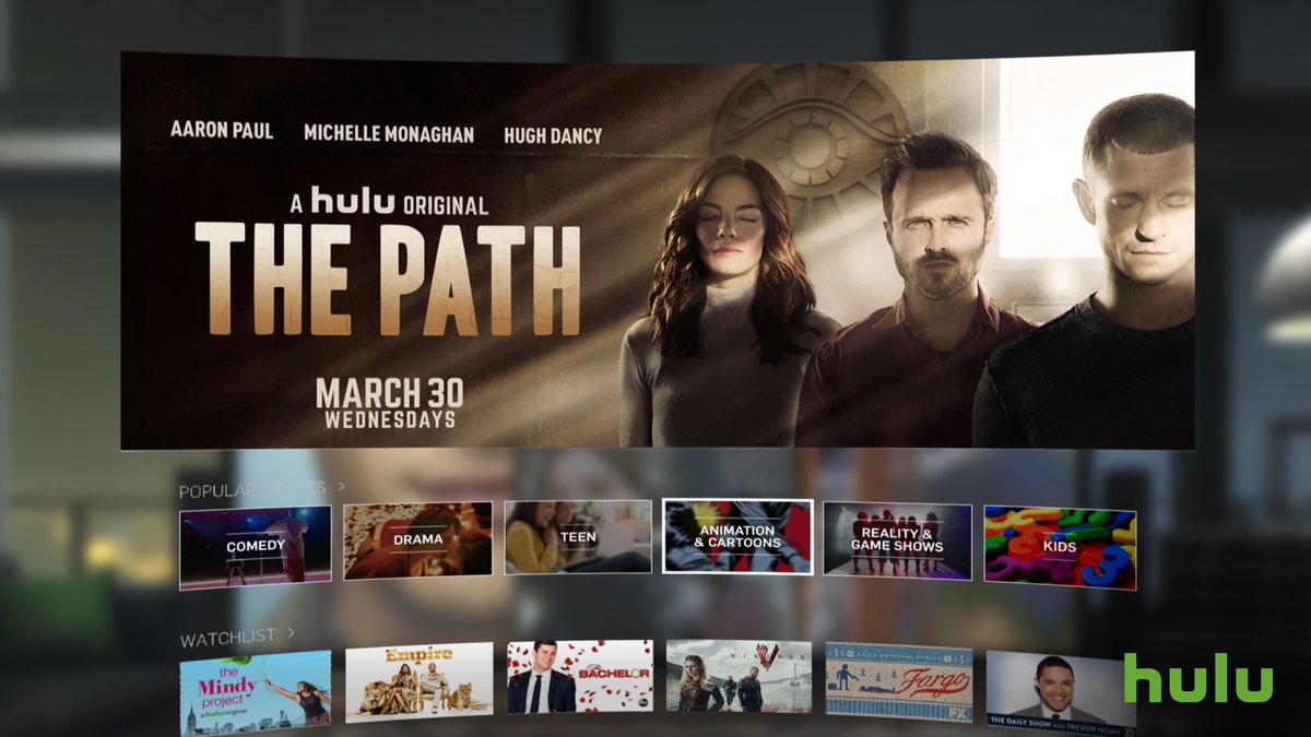 MetaVR_Official's tweet photo. .@hulu is now available on the #GearVR store! Experience your favorite shows and movies like never before. #HuluVR https://t.co/SzIv9gXGUP