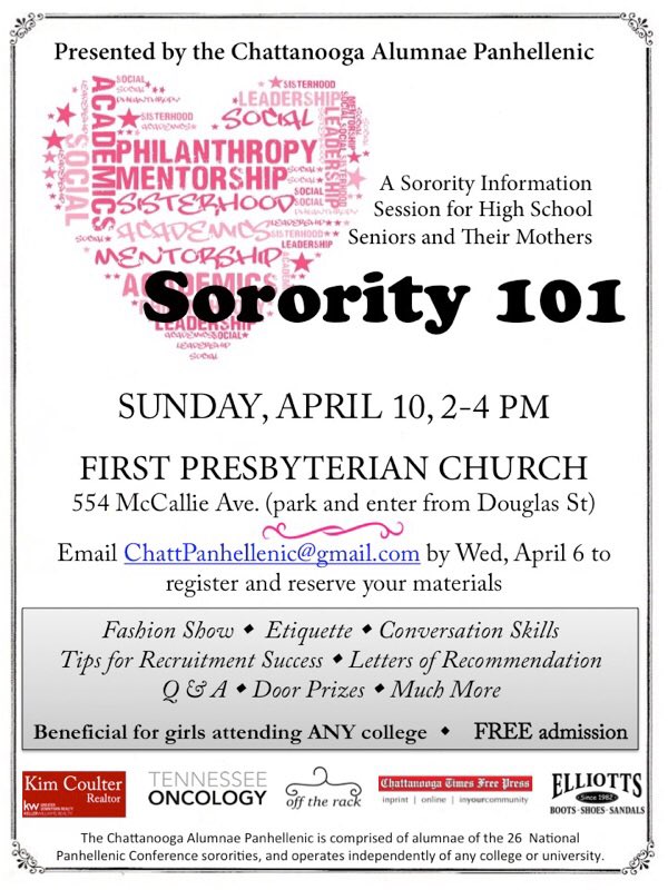 lfoco2016's tweet photo. If you are a senior in high school and plan on rushing in any sorority in college, plan on attending this! 💟 https://t.co/6kfTyfYTWZ