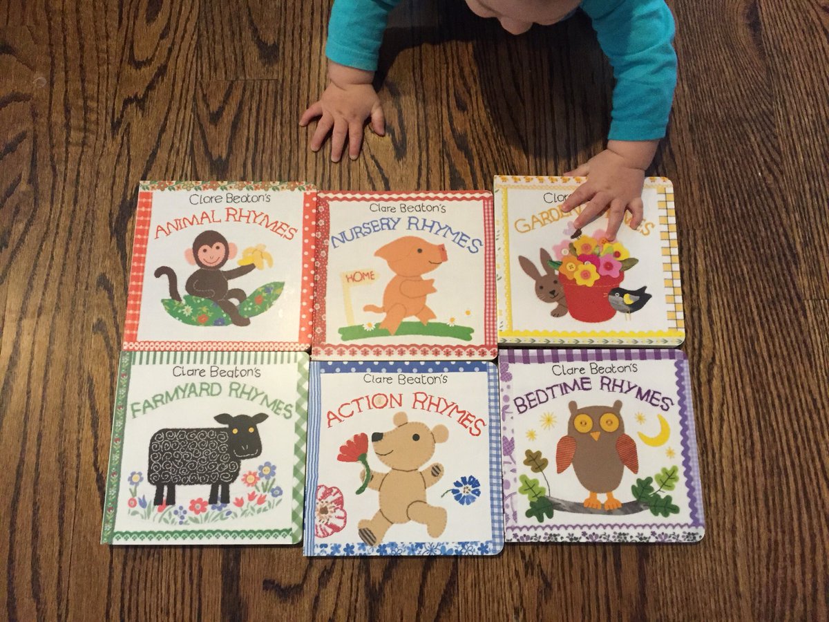 barefootwithd's tweet photo. Babies can't keep their hands off of these books! #clarebeaton #boardbooks #nurseryrhymes #readeveryday https://t.co/Iag0fK7moK