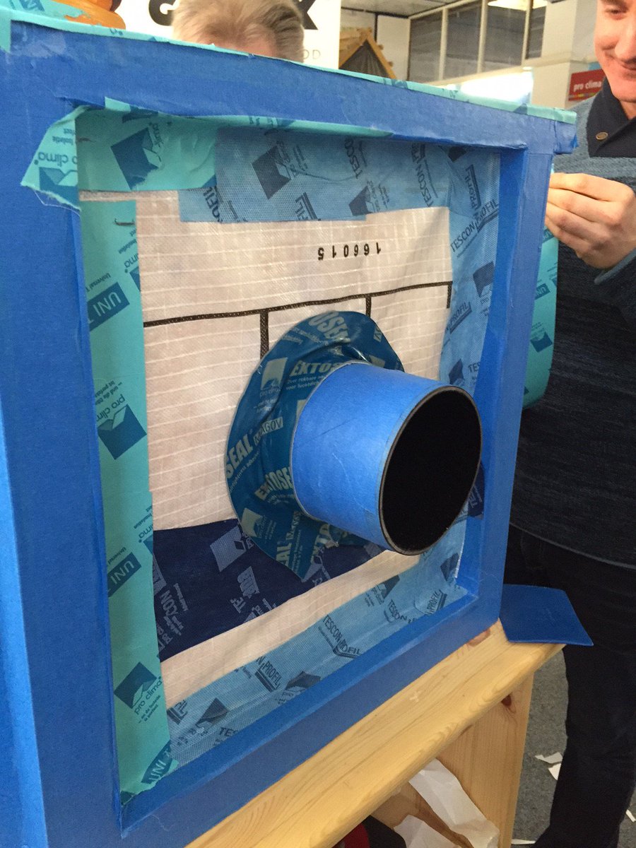 ecologicalbuild's tweet photo. Getting practical with @proclima @cliomahouse #Airtightness training now :) #StickyStuff https://t.co/gq1dSf9GUX
