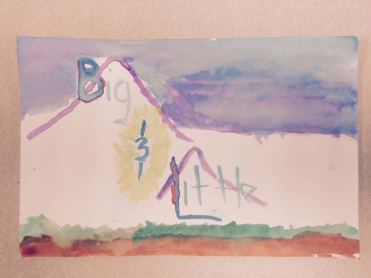 JFSCincinnati's tweet photo. While doing activities with his mentor, one of our school-based Littles made us this beautiful watercolor painting https://t.co/9p1xBdsVjq