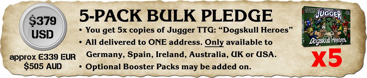 New reward pledge opened up in #juggerTTG for bulk orders of 5 games.  Find out more at kickstarter.com/projects/stuar…