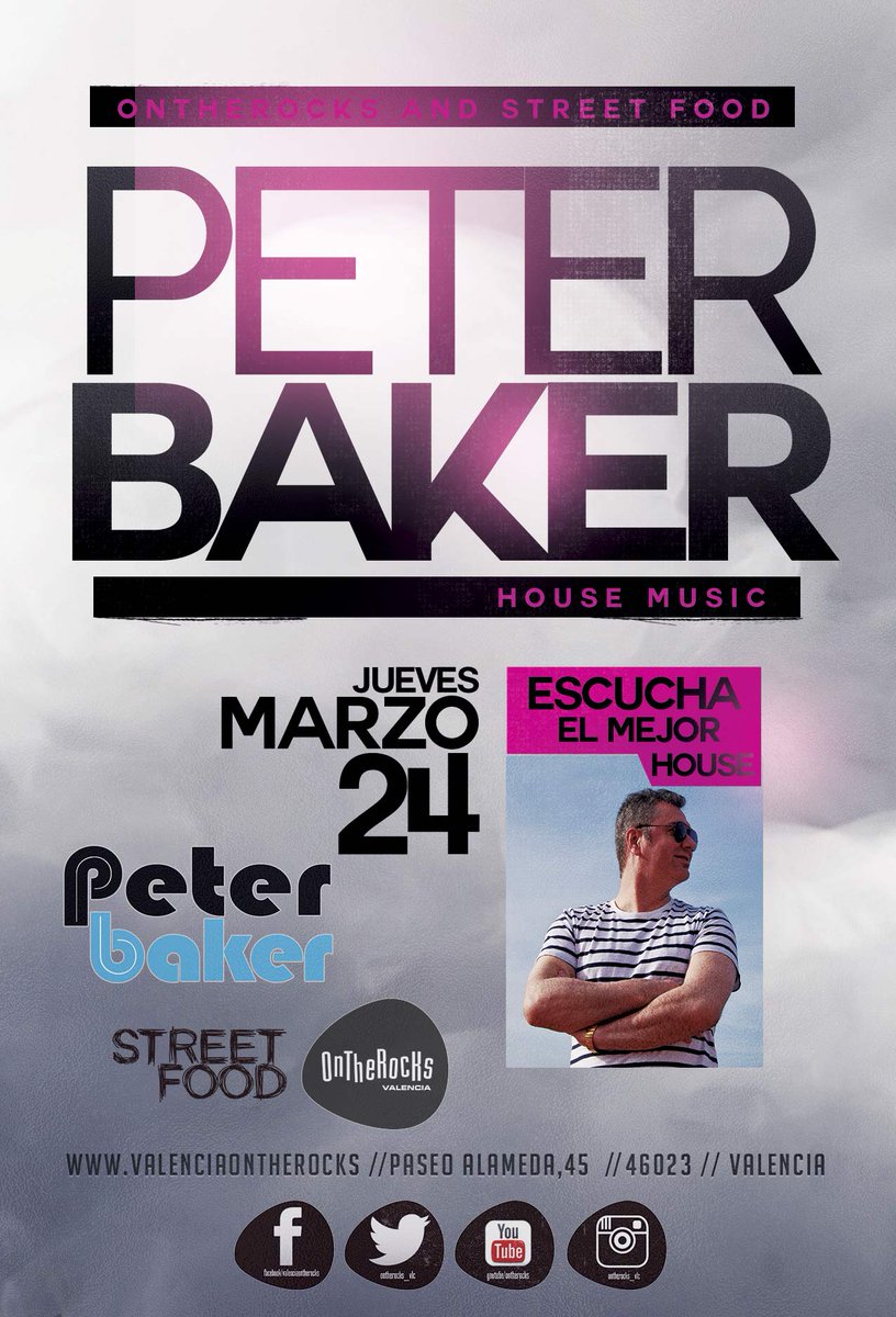 Ontherocks_vlc's tweet photo. Este jueves en OnTheRock´s: "House Music - con Peter Baker" Más info: https://t.co/Jhc9JLvu8v https://t.co/V2KIO6ZD6F