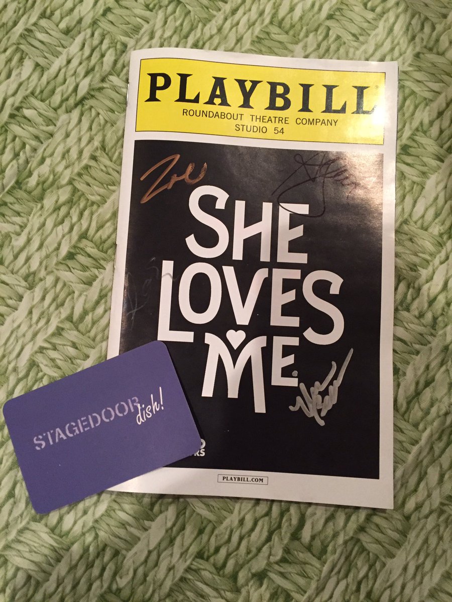 StageDoorDish's tweet image. Better than vanilla ice cream: Follow &amp;amp; RT for your chance to win an autographed playbill from #SheLovesMe!