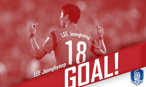 theKFA's tweet photo. 후45+3' #이정협 골! KOR 1-0 LIB
#KORvLIB #WC2018 #AC2019 https://t.co/4BhtZVC32a