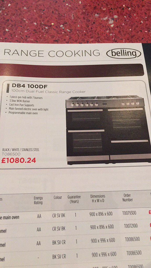 MagnaKitchens's tweet photo. #forsale new belling #rangecooker 100cm wide £600 will deliver locally  #colwynbay #conwy #northwales https://t.co/feFGJXqJfz