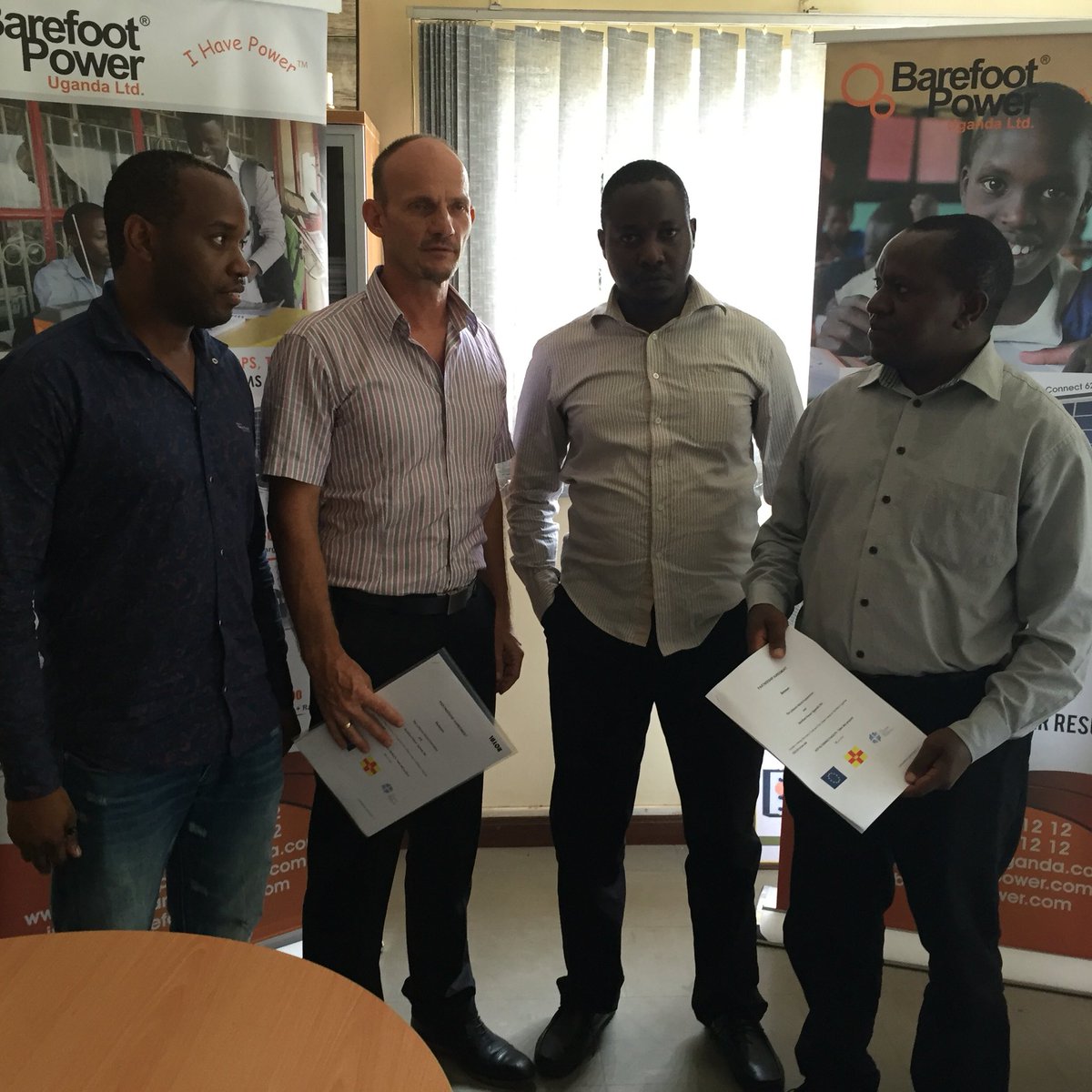 JWetonyi's tweet photo. #Signing of the LWF &amp; BFPU partnership agreement at the lwf head office Kampala @Barefoot_Power @BarefootPowerKe https://t.co/mHwIKJhIrp