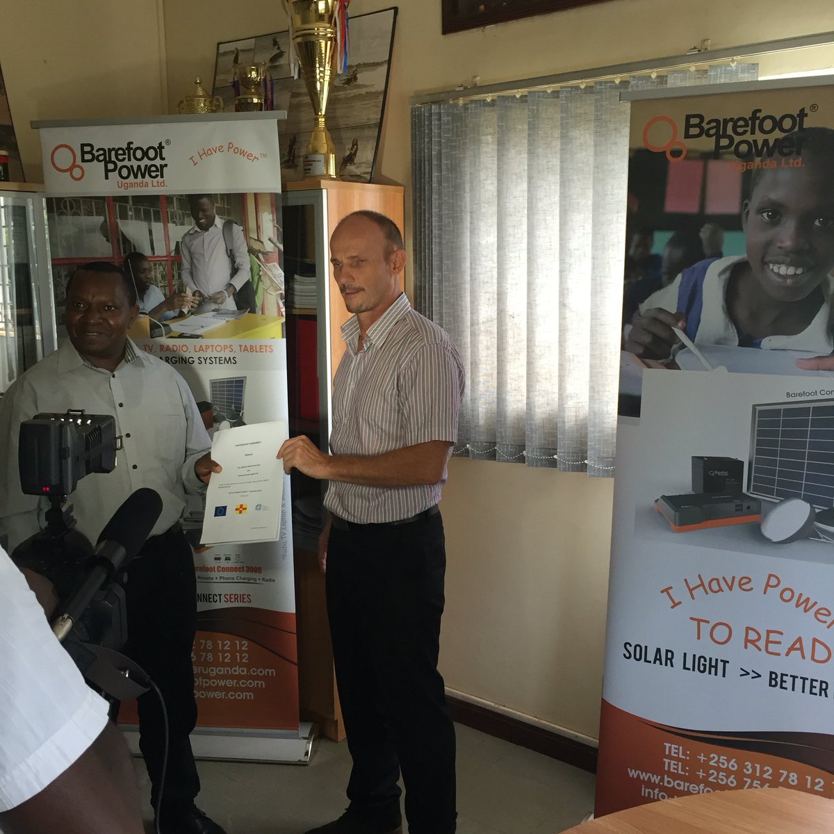 JWetonyi's tweet photo. #Signing of the LWF &amp; BFPU partnership agreement at the lwf head office Kampala @Barefoot_Power @BarefootPowerKe https://t.co/mHwIKJhIrp