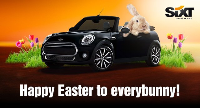 SixtFI's tweet photo. Happy Easter everybunny! Iloista pääsiäistä puput! https://t.co/2hvtPeN8tB