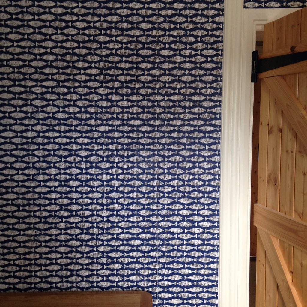 Loving my bathroom feature wall in samaki ink wallpaper! @ScionFabrics #interiordesign #bathroom #wallpaper