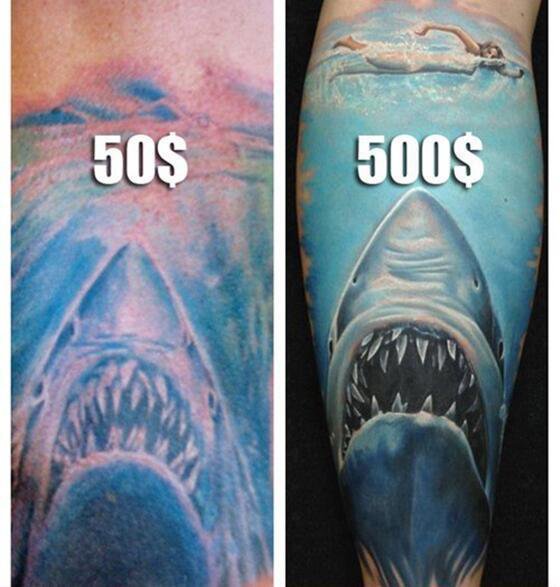 TattoosHeaven's tweet photo. You get what you pay for https://t.co/pThAo47Zhj
