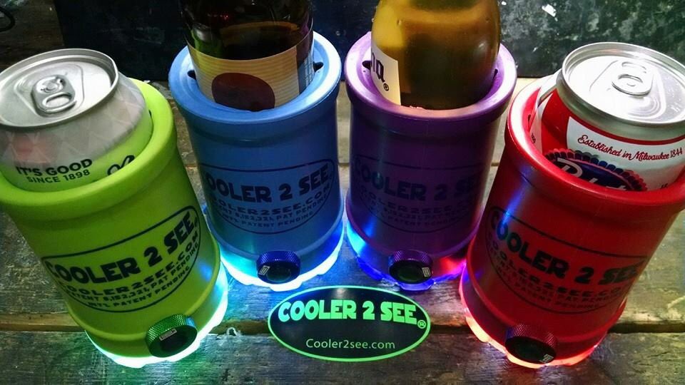 light up beer koozie