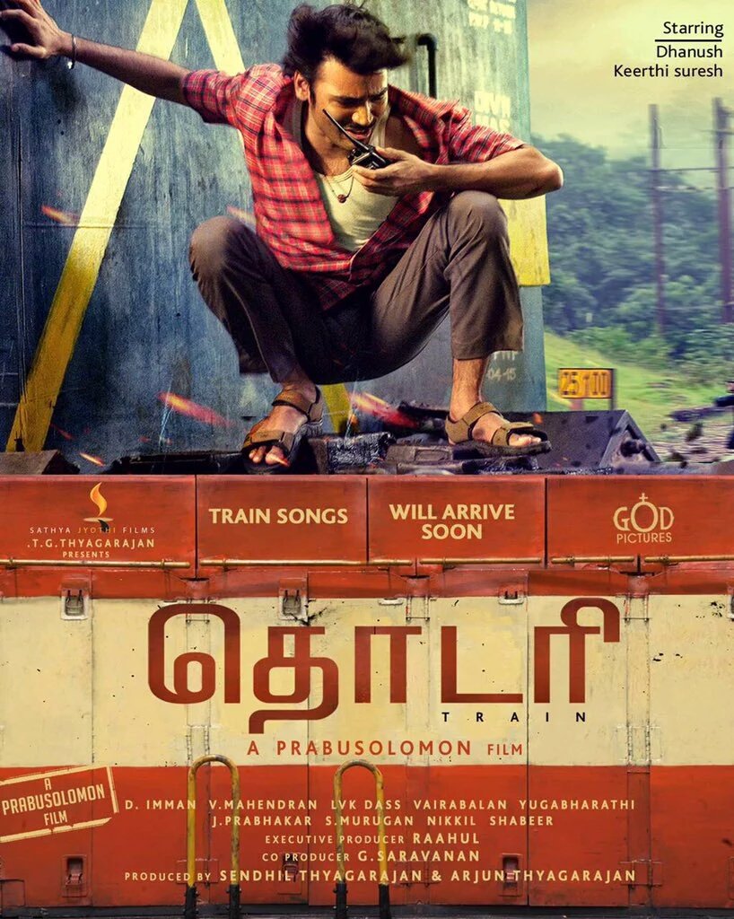 cinemagallerycg's tweet photo. Here is the Official FL and Title Poster of #D30 #Thodari  (train) 
#MakeWayToD30FL https://t.co/x7rZcDBQu7