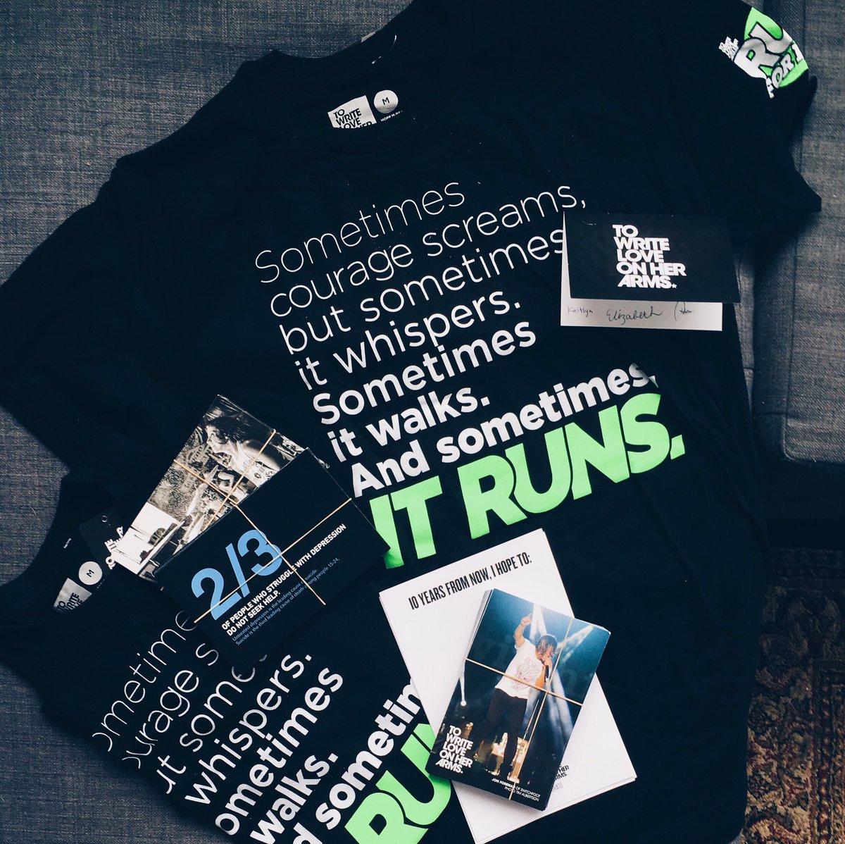 runtowellness's tweet photo. Thank you to @TWLOHA for sending out this nice package of goodies. Your support means a lot! #TWLOHA #runtowellness https://t.co/uRAmbAWMwJ