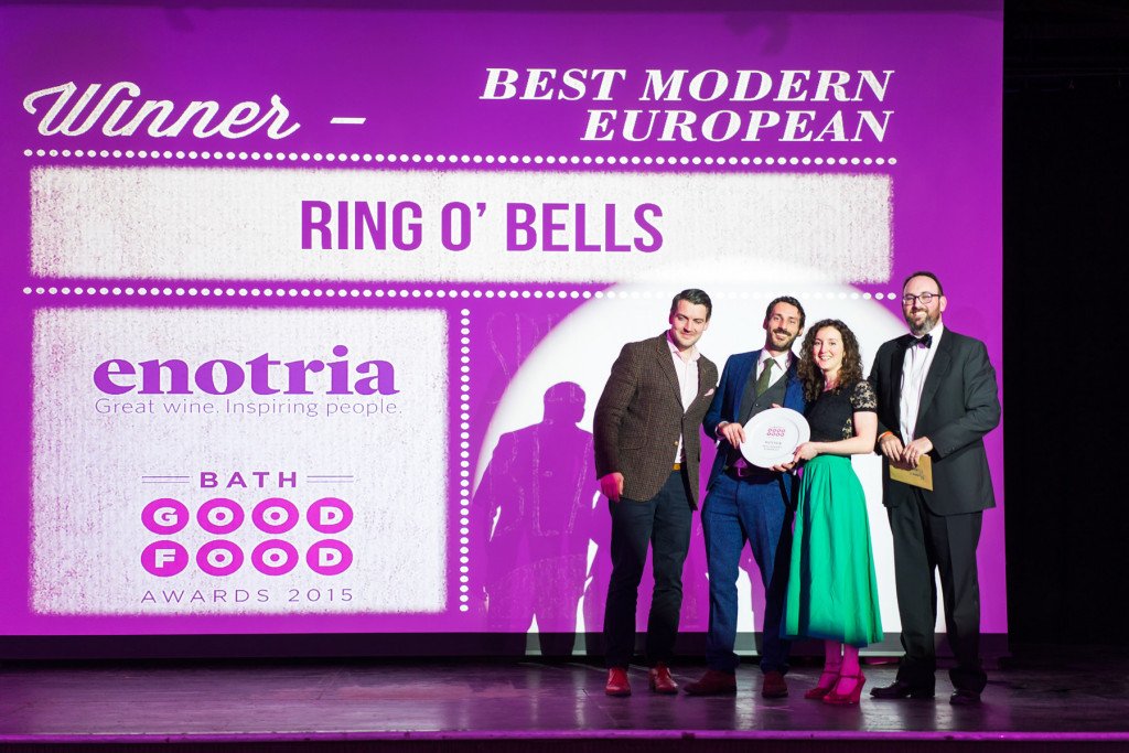 Congratulation to <a href="/RingOBellsBath/">Ring O Bells Bath</a> for winner of Bath Good Food awards for Best Modern European food 2015