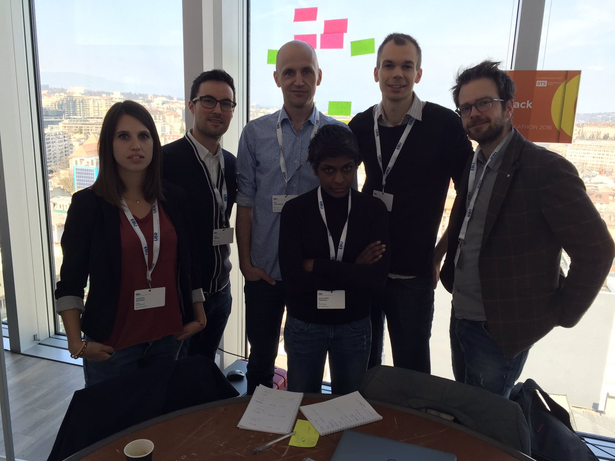 luisjimr's tweet photo. Team Mosaic ready to present #Refugo @RadioTeleSuisse #EBUhack 📲🆒✅ https://t.co/5FiyLZ5z6Y