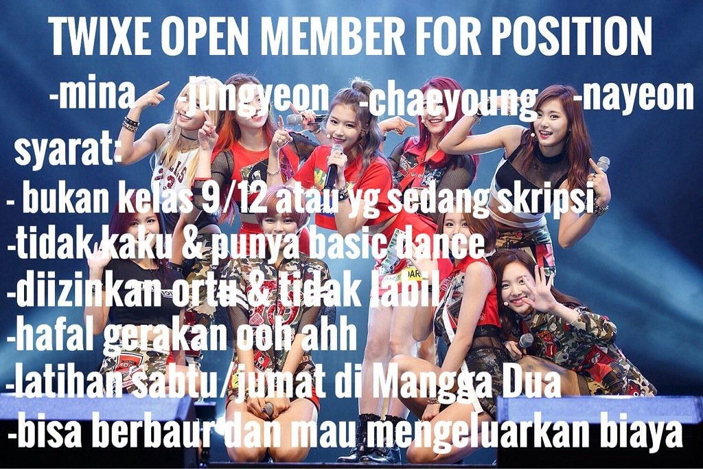open member dance cover position:
Mina, Jungyeon, Chaeyoung, Nayeon. minat? line: helctt/evelineyandy.