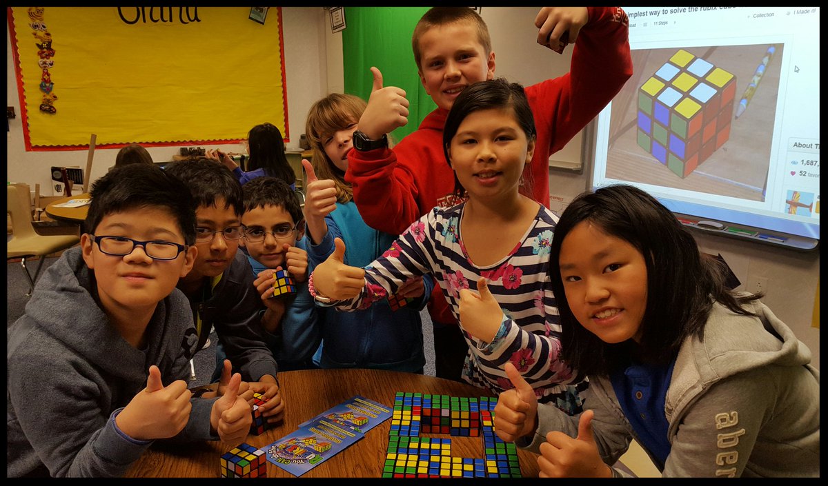RAINSAIMCLASS's tweet photo. Rubik's Cube mosaic madness! 4th grade AIM. @andersonallstar https://t.co/V2Gv3tIoUc