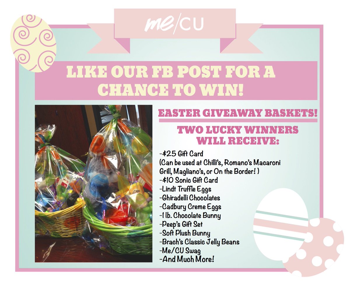 mecuokc's tweet photo. EASTER GIVEAWAY!!! LIKE OUR FB POST TO WIN!
FB Page: https://t.co/3S8FijOV7K 
#Easter #EasterBasket #giveaway https://t.co/CSvJyUWq8u