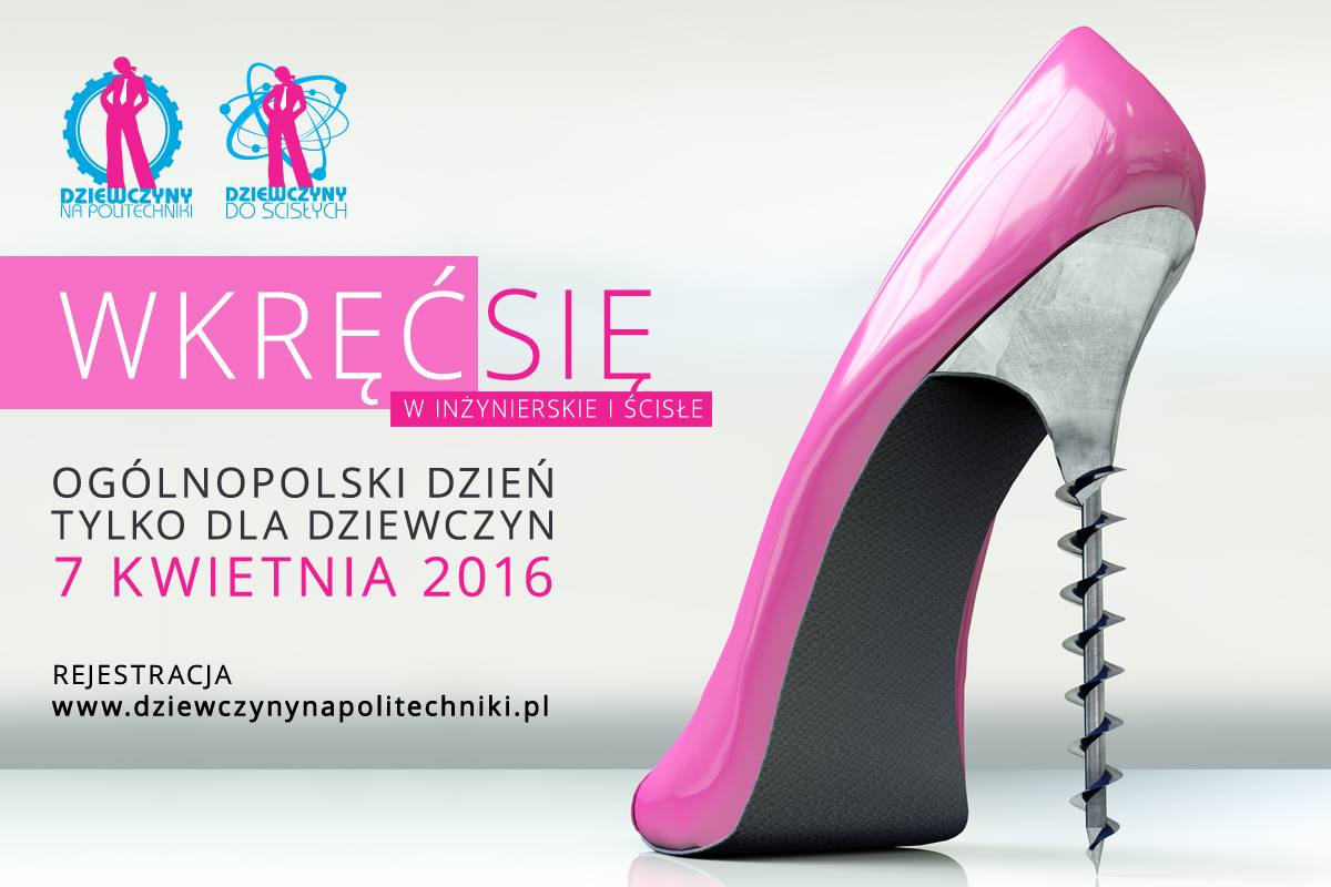 7 kwietnia w <a href="/CZIiTT_PW/">CZIiTT_PW</a> akcja  #DziewczynynaPolitechniki Już dziś zapisz się na warsztaty: pw.edu.pl/dnp