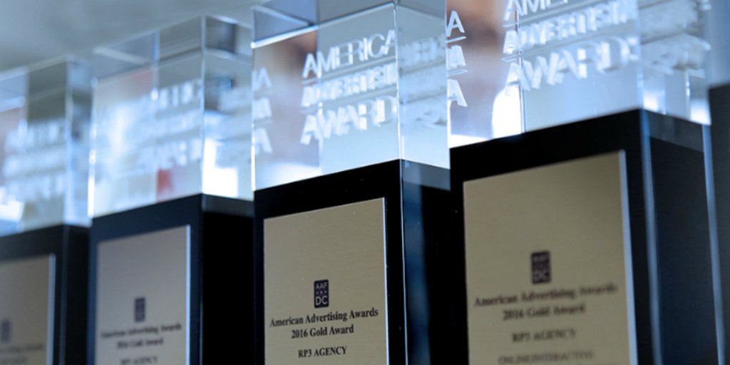 RP3Agency's tweet photo. Very proud! 5 Golds + 6 Silvers from Fridayโs American Advertising Awards DC https://t.co/UibMai0CPM #ADDYS2016 https://t.co/SKV8Sa491C
