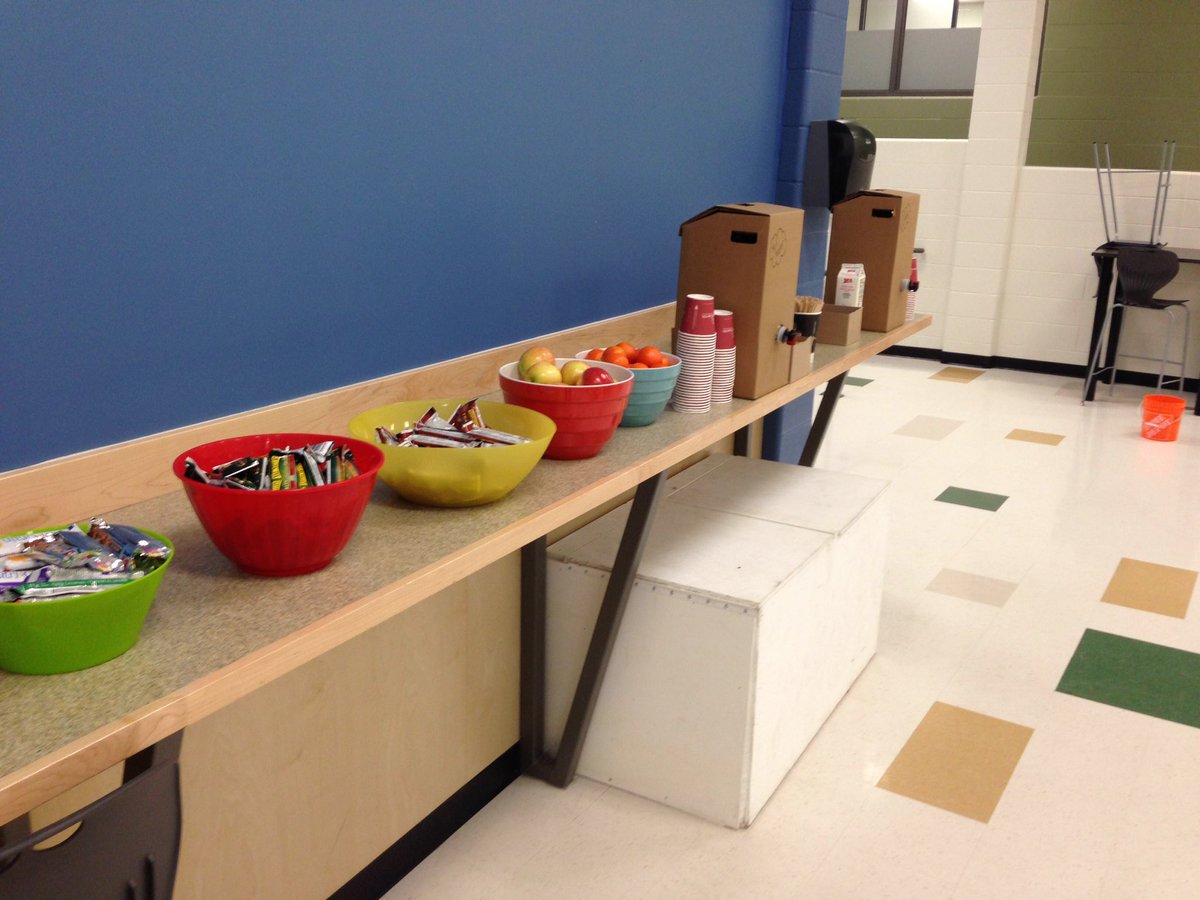 edcamprvs's tweet photo. Coffee and snacks are waiting and we wonder what topics will people choose? #rvsed #personalizedlearning https://t.co/MK1yPjFQsW