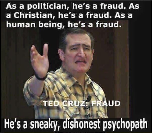 StrokerAce90's tweet photo. @foxnewsvideo @tedcruz @realDonaldTrump @FoxFriendsFirst Turd Cruz? - He's a Nasty guy - #NeverTrusTED - #FalsePoll https://t.co/eaFYOd3DDK