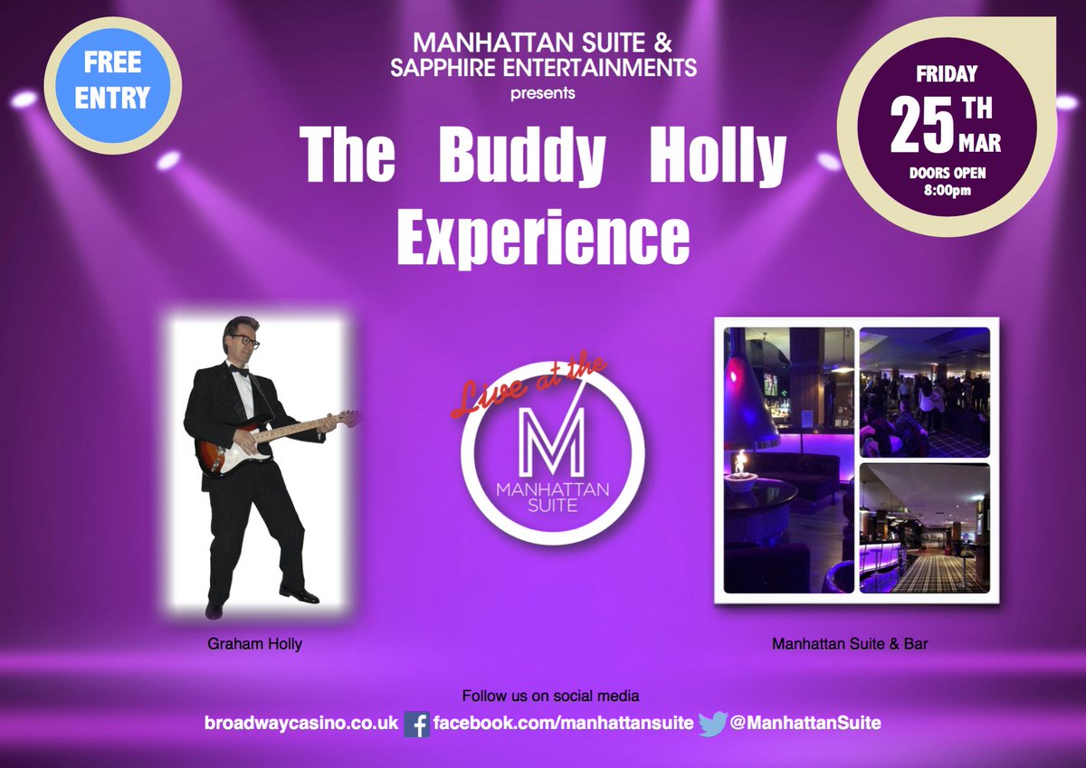 Ralphs_Bar's tweet photo. Buddy Holly Tribute night Fri 25th March @BroadwayCasino @BroadwayinBrum - FREE ENTRY 8pm - 11:30 #livemusic #Friday https://t.co/kmGb9ozCRL