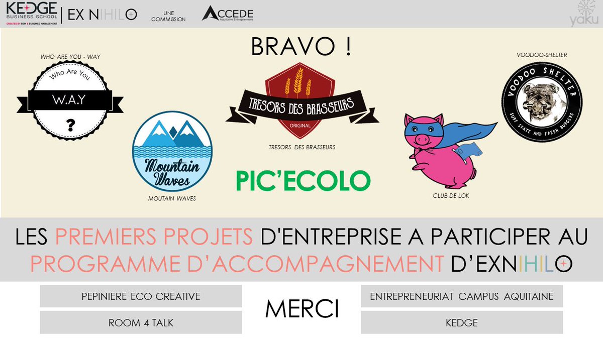 ExNihilo_Bdx's tweet photo. @FroehlicherT Fiers &amp; heureux de vous présenter les 6 premiers projets accompagnés de @kedgebsBDX  !#OnLesMetOù? https://t.co/4CAlSBVQ7T