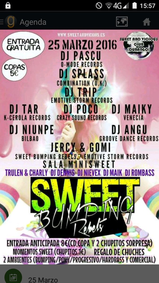 Mañana turno para el #bumpimg en <a href="/SweetanVicious/">Sweet&Vicious</a> con entrada #gratuita y <a href="/Dj_Splass/">SPLASS</a> <a href="/Dj_Pascu/">DJPASCU O-MODE</a> <a href="/mikel_djmaiky/">Dj M@iky</a> y d+!