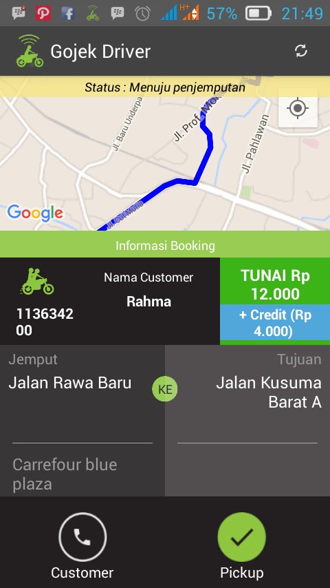 UchaInoue's tweet photo. @gojekindonesia Slamat malam min. Minta dibantu cancel order. Customer dah dijemput kakanya. Dy mao cancel gbisa. https://t.co/2eVLXrpLxt