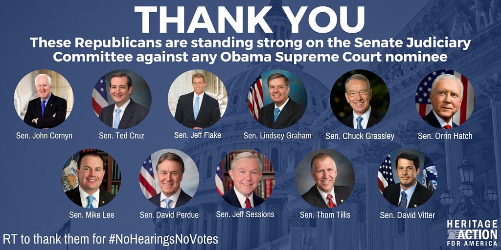 AmberForAmerica's tweet photo. MT @TerriGreenUSA: Thank you @SenTedCruz for taking a principled stand on #NoHearingsNoVotes https://t.co/v0hkRexxhS #CruzCrew #PJNET